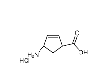 (1R,4S)-4-Amino-2-cyclopentene-1-carboxylic acid hydrochloride(1:1)