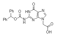 2-(2-(二苯甲基氧羰酰胺)-6-氧-1H-嘌呤-9(6H)-基)乙酸